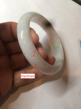 Load image into Gallery viewer, 57.8mm certified  100% natural sunny green/white jadeite jade bangle BF42-1471