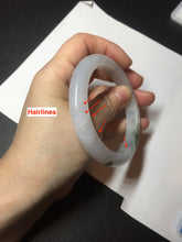 Load image into Gallery viewer, 57.2mm Certified Type A 100% Natural icy watery white purple black brown Jadeite Jade bangle BL72-7066