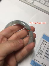 Load image into Gallery viewer, 52.3mm certified 100% natural Type A icy watery dark green jadeite jade bangle AH103-4490