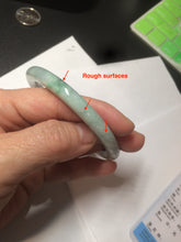 Load image into Gallery viewer, 57mm Certified Type A 100% Natural sunny green round cut Jadeite Jade bangle AK77-3296