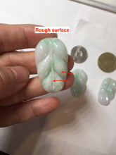 Load image into Gallery viewer, 100% natural type A sunny green white purple jadeite jade leaf pendant group PB46