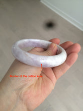 Load image into Gallery viewer, 59.8mm Certified Type A 100% Natural white/purple/pink jadeite Jade bangle BK2-8361
