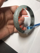 Load image into Gallery viewer, 53mm certified 100% natural Type A icy watery dark green brown jadeite jade bangle AH102-4492