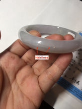 Load image into Gallery viewer, 57.6mm Certified Type A 100% Natural icy watery white purple black brown Jadeite Jade bangle BM21-7700
