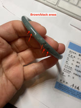 Load image into Gallery viewer, 55mm Certified Type A 100% Natural light green/blue slim round cut Guatemala Jadeite bangle BS59-4622