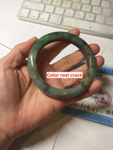 Load image into Gallery viewer, 58.7mm Certified 100% natural Type A dark green/sunny green/black/red/brown jadeite bangle PD81-9784