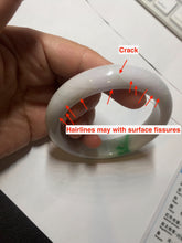 Load image into Gallery viewer, 56.5mm certified Type A 100% Natural sunny green/purple/white(白底青) Jadeite Jade bangle BF139-4075