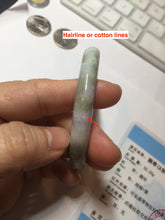 Load image into Gallery viewer, 54.5mm certified 100% natural Type A light green/purple round cut jadeite jade bangle PB87-0986