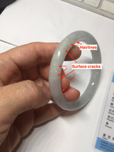 Load image into Gallery viewer, 54.2mm Certified Type A 100% Natural light green/purple/white round cut Jadeite bangle PD103-4905