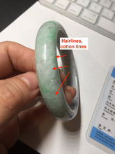 Load image into Gallery viewer, 59mm Certified Type A 100% Natural sunny green purple Jadeite Jade bangle BP39-1184