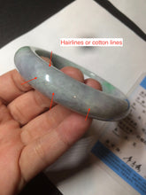Load image into Gallery viewer, 58.3mm Certified 100% natural Type A sunny green/purple/yellow(Fu Lu Shou) chubby jadeite jade bangle AK55-1188