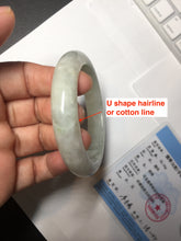 Load image into Gallery viewer, 54.7mm Certified 100% natural Type A fresh sunny green white jadeite jade bangle BN3-6337