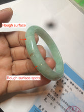Load image into Gallery viewer, 49mm Certified Type A 100% Natural sunny apple green/red oval Jadeite Jade bangle BG62-0165