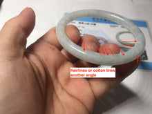Load image into Gallery viewer, 58mm certified 100% natural Type A light green round cut jadeite jade bangle BP163-2778