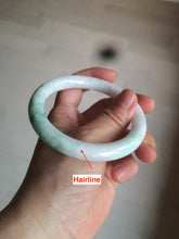 Load image into Gallery viewer, 58mm certified 100% natural sunny green/white/brown round cut jadeite jade bangle AX102-5430