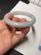 Load image into Gallery viewer, 51mm certified Type A 100% Natural green/purple/white oval Jadeite Jade bangle BM59-0262
