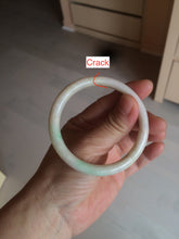 Load image into Gallery viewer, 53mm 100% natural certified sunny green/beige slim jadeite jade bangle AZ139-5329