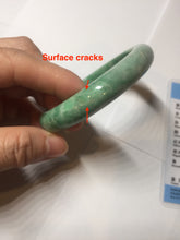 Load image into Gallery viewer, 56.5mm Certified Type A 100% Natural sunny green Jadeite Jade bangle AU7-4441
