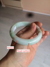 Load image into Gallery viewer, 55.8mm certified 100% natural Type A sunny green/white/brown jadeite jade bangle Y137-3334