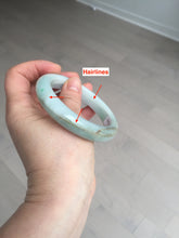Load image into Gallery viewer, 57mm Certified Type A 100% Natural dark green/white//black Jadeite Jade bangle BK41-8354