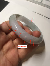 Load image into Gallery viewer, 54.5mm Certified Type A 100% Natural green white blue green brown purple Jadeite Jade bangle H158-7060
