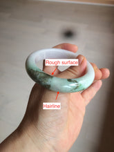 Load image into Gallery viewer, 54.5mm Certified 100% natural Type A sunny green/purple/white jadeite jade bangle Z136-2809