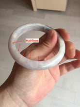 Load image into Gallery viewer, 56.9mm Certified Type A 100% Natural dark green/white/purple Jadeite Jade bangle BL82-4053