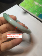 Load image into Gallery viewer, 58mm certified 100% natural type A green round cut jadeite jade bangle AY8-6177