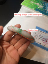Load image into Gallery viewer, 60mm certified 100% natural type A sunny green white  jadeite jade bangle BH31-5424