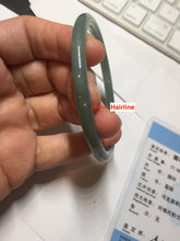 Load image into Gallery viewer, 59mm Certified Type A 100% Natural light green/blue/brown slim round cut Guatemala Jadeite bangle BS60-4618