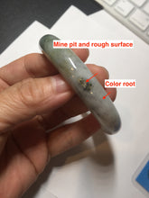 Load image into Gallery viewer, 57.9mm certified Type A 100% Natural dark green/white/black(WuJi) Jadeite Jade bangle D143-4015