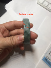 Load image into Gallery viewer, 50.7mm Certified type A 100% Natural green with green floating flowers Jadeite Jade square bangle PC37-0403