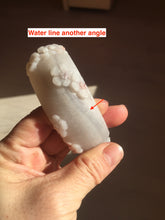 Load image into Gallery viewer, 58mm 100% natural white/gray/pink/brown/purple Quartzite (Shetaicui jade) carved flowers bangle XY111