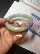 Load image into Gallery viewer, 61.5mm Certified Type A 100% Natural white/light purple/green Jadeite Jade bangle BF122-1926