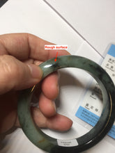 Load image into Gallery viewer, 57.8mm Certified 100% natural Type A dark green/black/red/brown jadeite bangle PD84-9793