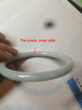 Load image into Gallery viewer, 57.2mm type A 100% Natural green/white round cut jadeite jade bangle AR97-2795