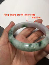 Load image into Gallery viewer, 57mm certified 100% natural type A sunny green/purple jadeite jade bangle BN83-8723