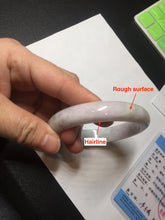 Load image into Gallery viewer, 57.5mm Certified Type A 100% Natural sunny green/white/purple Jadeite Jade bangle BL5-0369