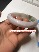 Load image into Gallery viewer, 57.5mm certified Type A 100% Natural dark green purple yellow brown white(FU LU SHOU) Jadeite Jade bangle Y159-3003