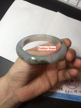 Load image into Gallery viewer, 57.5mm Certified Type A 100% Natural icy watery white purple black brown Jadeite Jade bangle BL73-7043