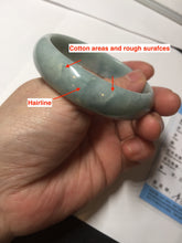 Load image into Gallery viewer, 55.8mm certified 100% natural light green blue jadeite jade bangle AS90-7056