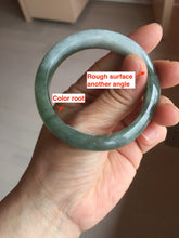 Load image into Gallery viewer, 50.5mm Certified type A 100% Natural icy watery oily dark green white Jadeite Jade bangle PB122-3460