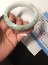 Load image into Gallery viewer, 57mm Certified Type A 100% Natural sunny green/white/ Jadeite Jade bangle BL33-5213