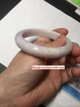 Load image into Gallery viewer, 56.8mm Certified Type A 100% Natural sunny green/white/purple Jadeite Jade bangle BL7-0370