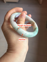 Load image into Gallery viewer, 59.5mm certified Type A 100% Natural light green sunny green red light purple Jadeite Jade bangle BF143-5283