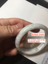 Load image into Gallery viewer, 54.4mm certified 100% natural Type A white/purple/green jadeite jade bangle BL49-6240