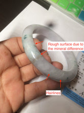 Load image into Gallery viewer, 62.6mm Certified Type A 100% Natural green/yellow/white/purple early spring mountain forest series Jadeite Jade bangle K93-0461