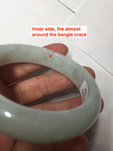 Load image into Gallery viewer, 52.5mm certified 100% natural Type A light  green white jadeite jade bangle AR116-9424