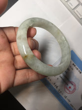 Load image into Gallery viewer, 54.7mm Certified 100% natural Type A fresh sunny green white jadeite jade bangle BN3-6337