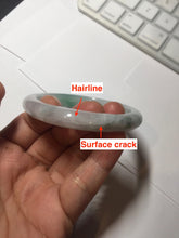 Load image into Gallery viewer, 52.8mm Certificated 100% natural type A sunny green/white jadeite jade bangle AU30-1325